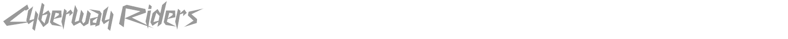 Cyberway Riders font preview